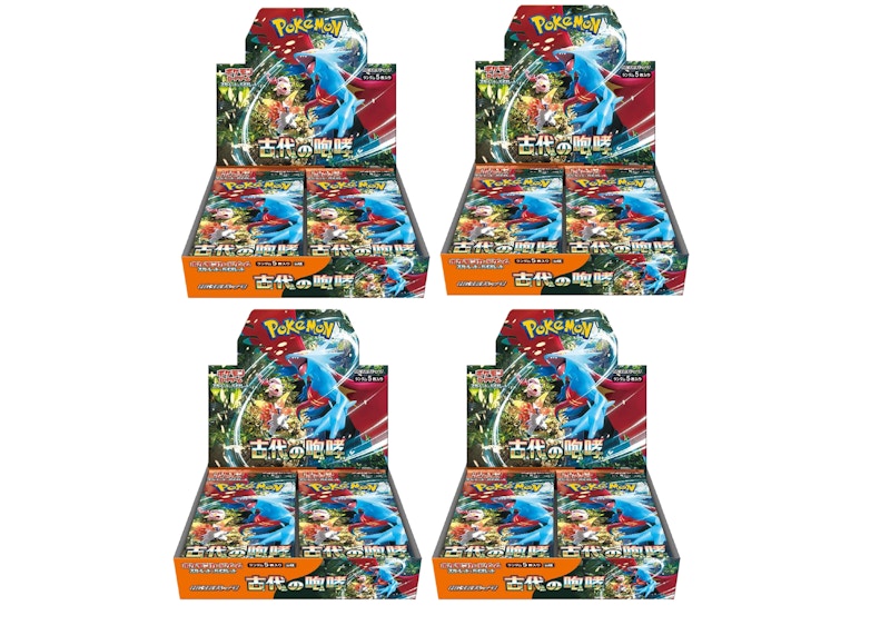 Pokémon TCG Scarlet & Violet Ancient Roar Expansion Pack 4x Lot (Japanese)