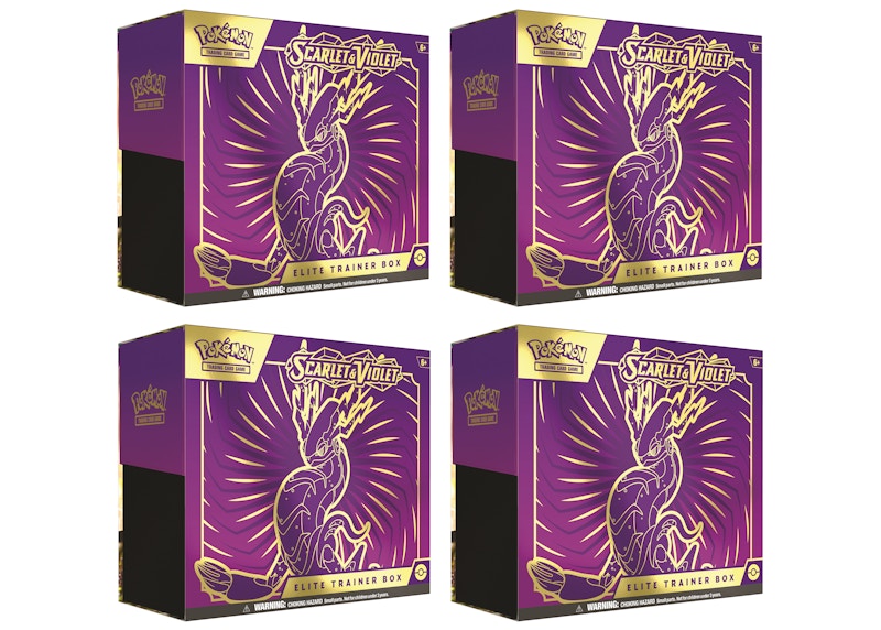 Pokémon TCG Scarlet & Violet Miraidon Elite Trainer Box 4x Lot