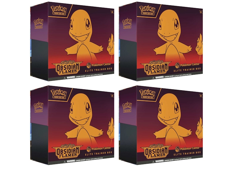 Pokémon TCG Scarlet & Violet Obsidian Flames Pokémon Center Elite Trainer Box 4x Lot