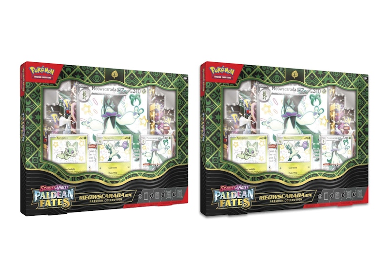 Pokémon TCG Scarlet & Violet Paldean Fates Meowscarada ex Premium Collection 2x Lot