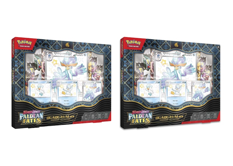 Pokémon TCG Scarlet & Violet Paldean Fates Quaquaval ex Premium Collection 2x Lot