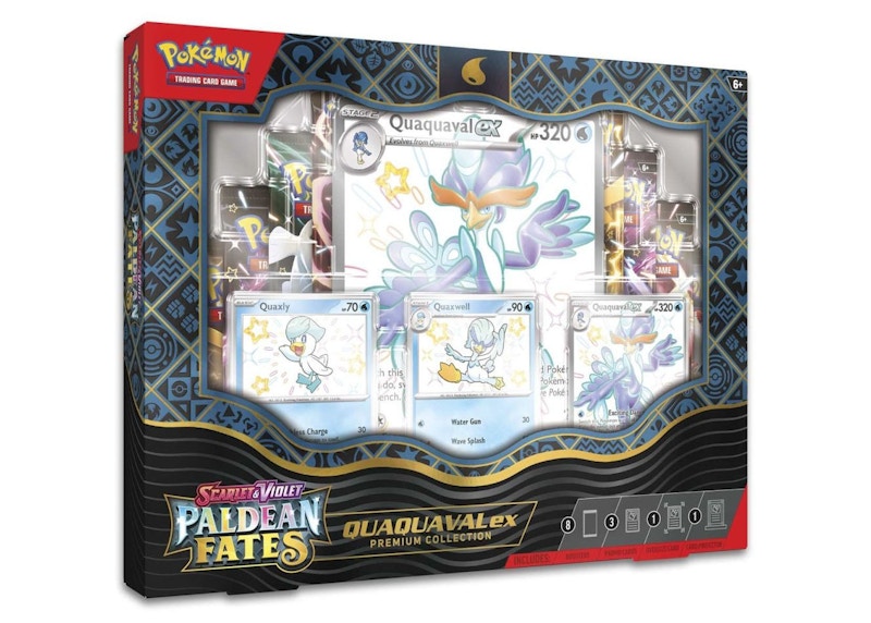 Pokémon TCG Scarlet & Violet Paldean Fates Quaquaval ex Premium Collection