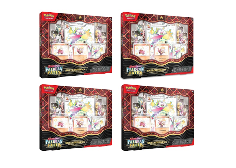Pokémon TCG Scarlet & Violet Paldean Fates Skeledirge ex Premium Collection 4x Lot