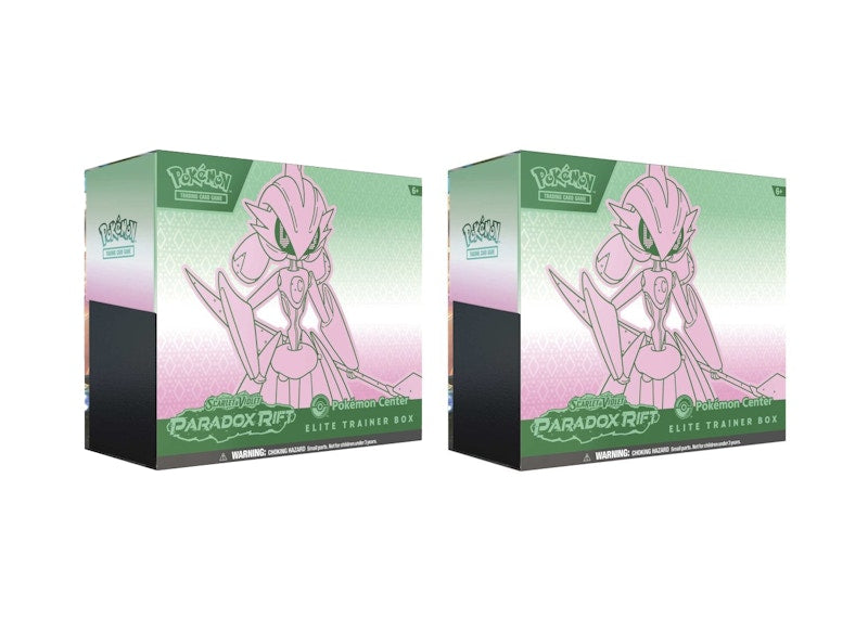 Pokémon TCG Scarlet & Violet Paradox Rift Iron Valiant Pokemon Center Elite Trainer Box 2x Lot