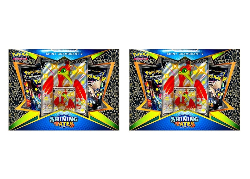 Pokemon TCG Shining Fates Shiny Cramorant V Collection Box 2X Lot