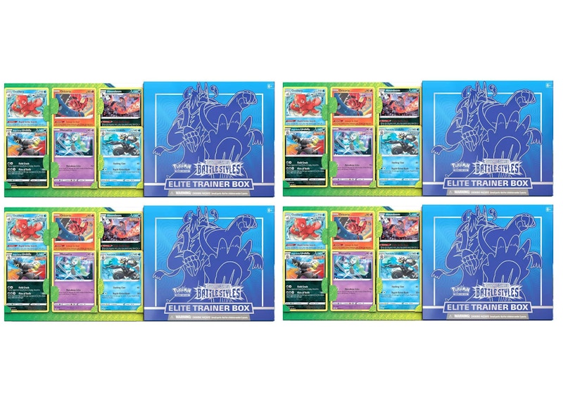 Pokémon TCG Sword & Shield Battle Styles Elite Trainer Box Rapid Strike (with Bonus Cards) 4x Lot