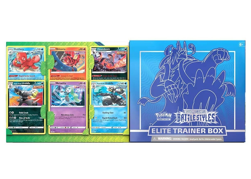 Pokémon TCG Sword & Shield Battle Styles Elite Trainer Box Rapid Strike (with Bonus Cards)