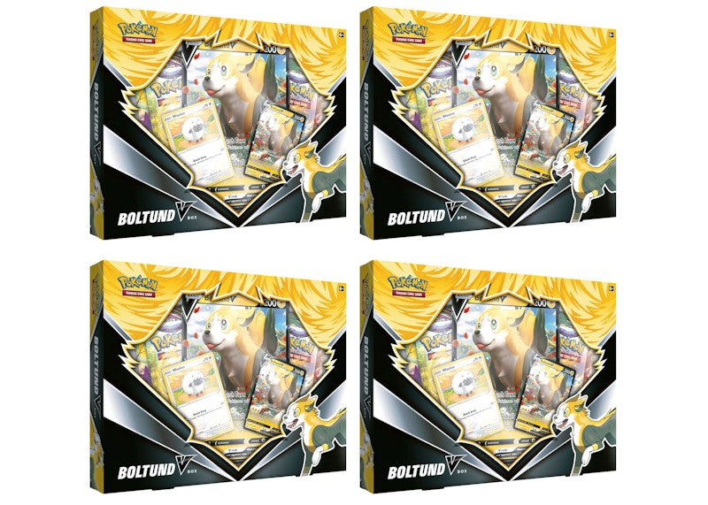 Pokémon TCG Sword & Shield Boltund V Box 4x Lot