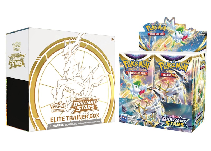Pokémon TCG Sword & Shield Brilliant Stars Booster Box/Elite Trainer Box 2x Bundle