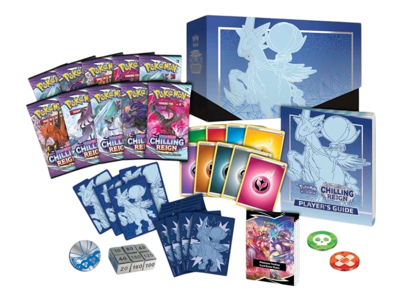 Pokémon TCG Sword & Shield Chilling Reign (Pokémon Center Exclusive) Elite Trainer Box (Shadow Rider Calyrex) 4x Lot