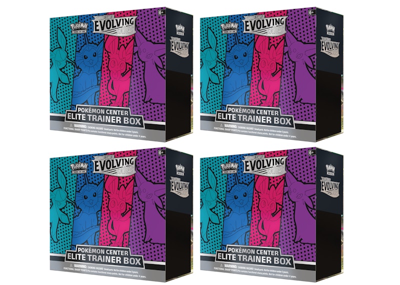 Pokémon TCG Sword & Shield Evolving Skies Pokémon Center Elite Trainer Box (Glaceon/Vaporeon/Sylveon/Espeon) 4x Lot
