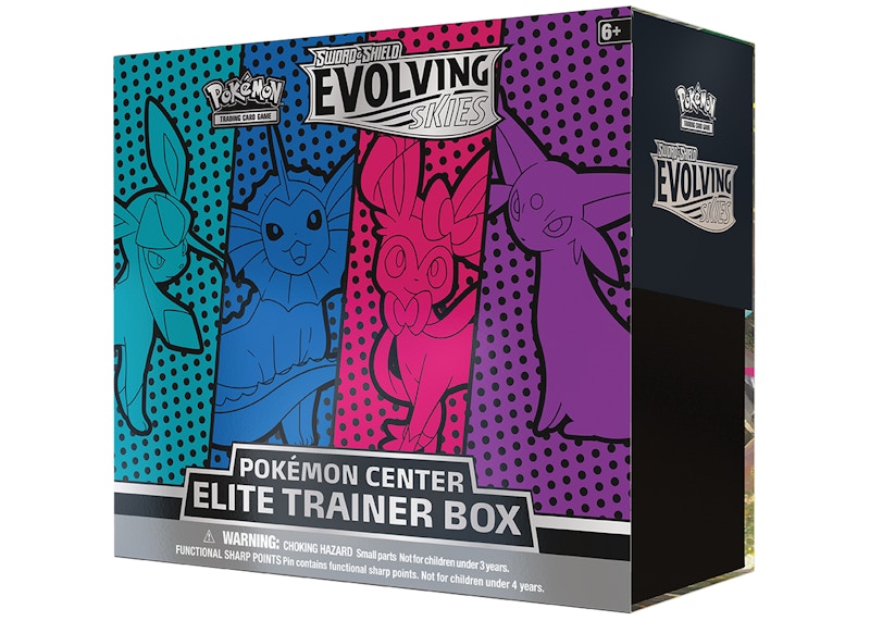 Pokémon TCG Sword & Shield Evolving Skies Pokémon Center Elite Trainer Box (Glaceon/Vaporeon/Sylveon/Espeon)