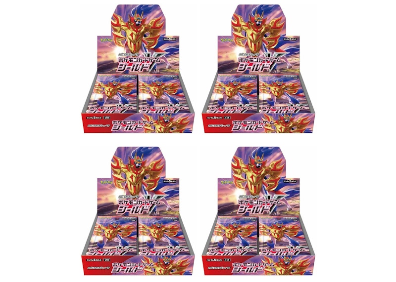Pokémon TCG Sword & Shield Expansion Pack Shield Booster Box (Japanese) 4x Lot