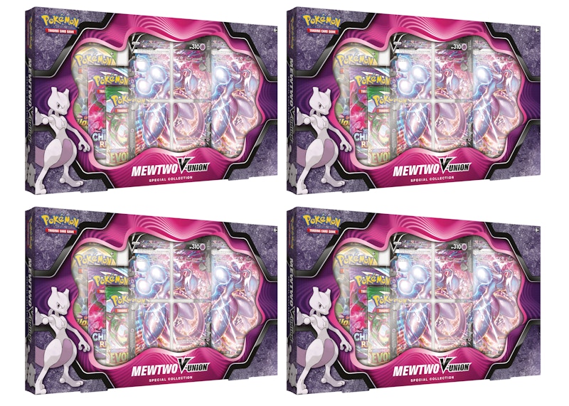 Pokémon TCG Sword & Shield Mewtwo V-UNION Special Collection Box 4x Lot