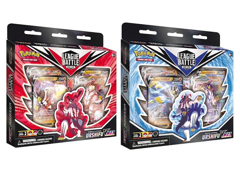 Pokémon TCG Sword & Shield Single Strike Urshifu VMAX/Rapid Strike Urshifu VMAX League Battle Deck 2x Bundle