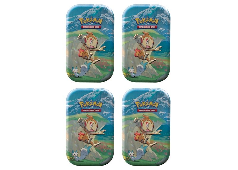 Pokémon TCG Sword & Shield Sinnoh Stars (Chimchar) Mini Tin 4x Lot