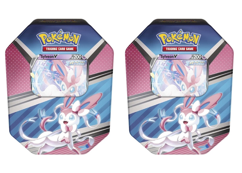 Pokémon TCG V Heroes Sylveon V Tin (4 Packs) 2x Lot