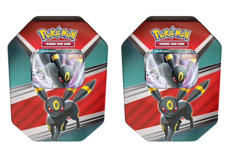 Pokémon TCG V Heroes Umbreon V Tin (4 Packs) 2x Lot