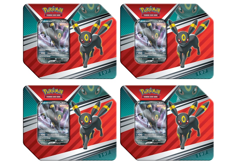 Pokémon TCG V Heroes Umbreon V Tin (5 Packs) 4x Lot