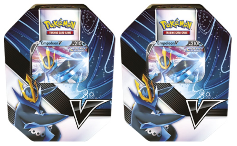 Pokemon TCG V Strikers Empoleon V Tin (4 Booster Packs European Version) 2x Lot