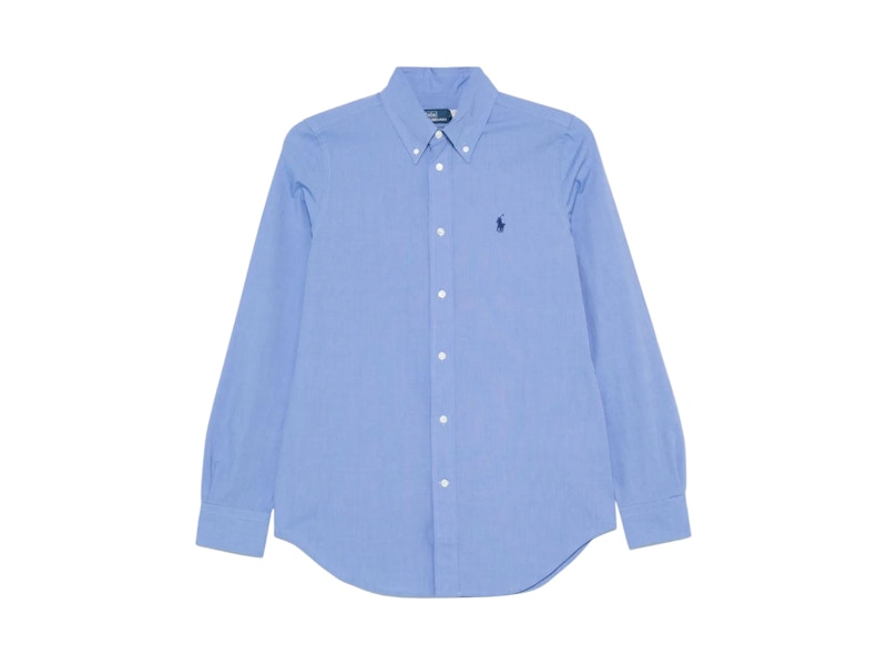 Polo Ralph Lauren 60/1 Stretch Poplin-Ls Brkn Shirt Blue