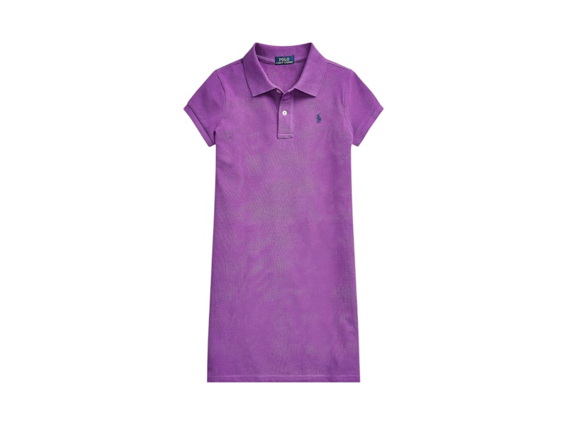 Polo Ralph Lauren Basic Mesh Polo Short Sleeve Casual Dress Purple