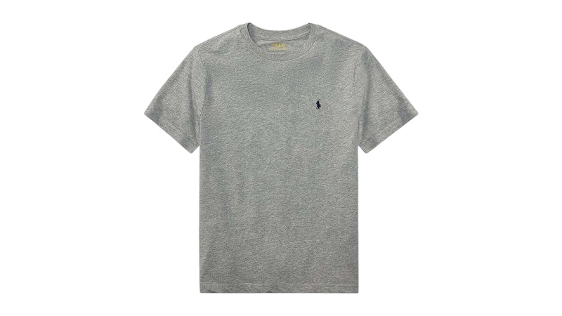 Polo Ralph Lauren Boys Short Sleeve Cotton Jersey Crewneck T-shirt Andover Heather