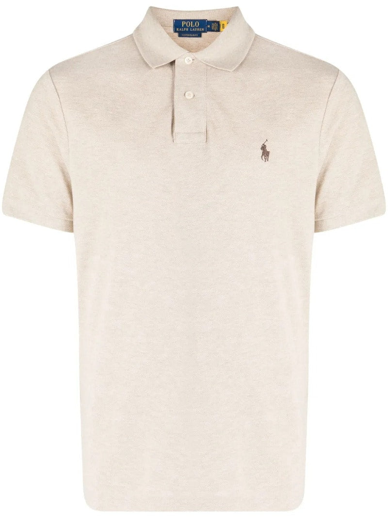 Polo Ralph Lauren CUStom Slim Fit Short Sleeve Mesh Polo Expedition Dune Heather