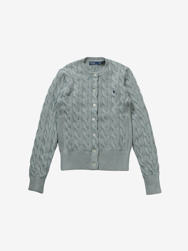 Polo Ralph Lauren Cable-Knit Cardigan Light Chambray