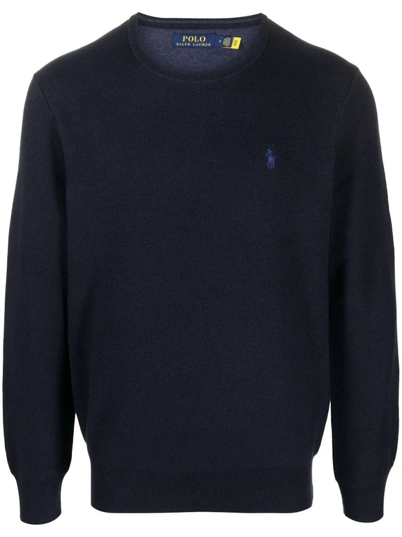 Polo Ralph Lauren Cotton Crewneck Sweater Navy