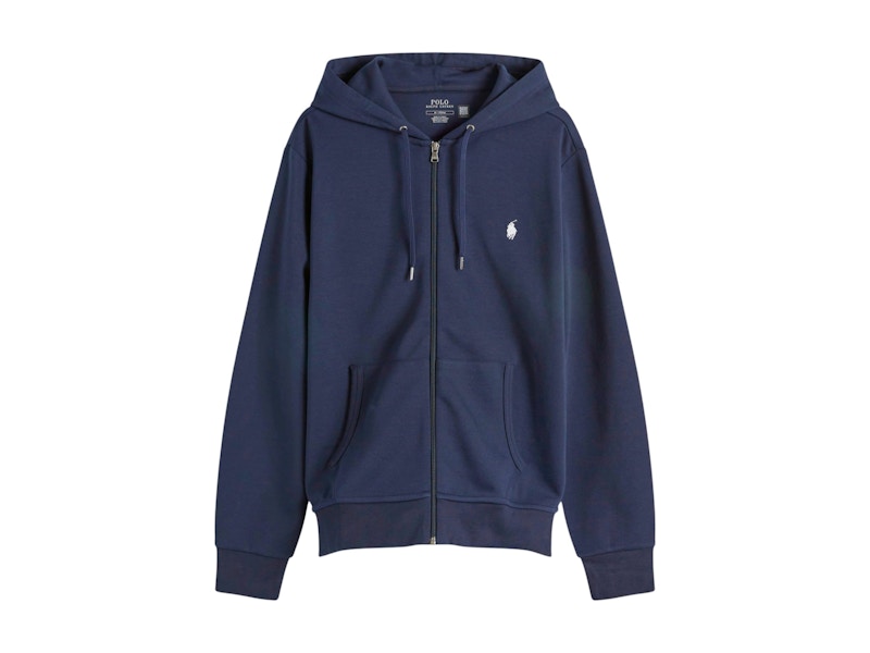 Polo Ralph Lauren Double Knit Tech Zip Hoodie Aviator Navy