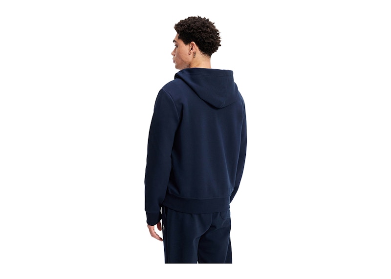 Polo Ralph Lauren Double Knit Zip-Up Hoodie Aviator Navy/White