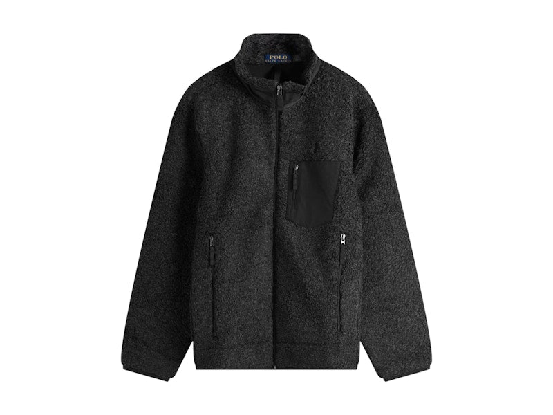 Polo Ralph Lauren Fleece Zip Jacket Black Marl Heather