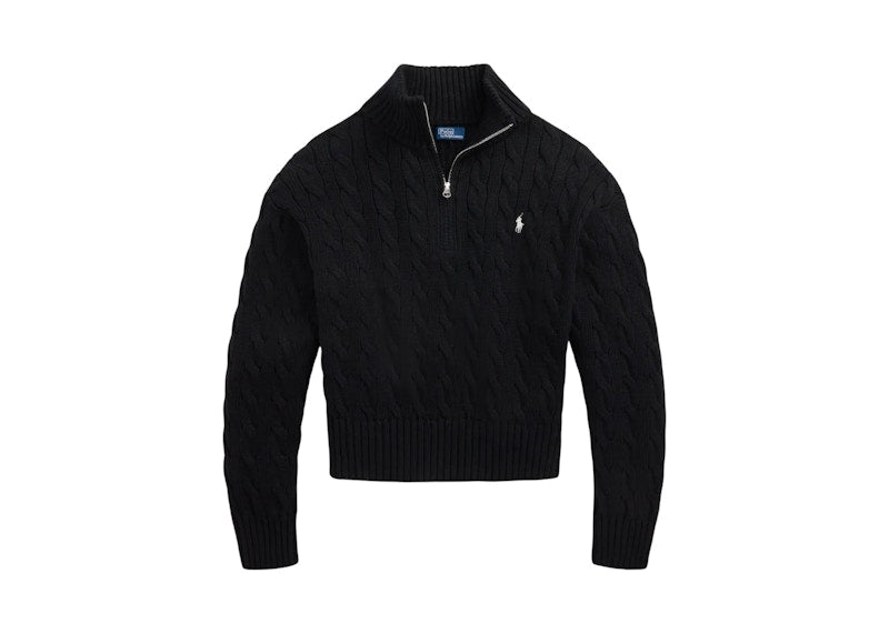 Polo Ralph Lauren Half Zipper Long Sleeve T-shirt Black
