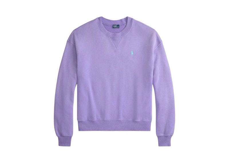 Polo Ralph Lauren Island Knit Long Sleeve Crew Neck Sweatshirt Pure Lilac