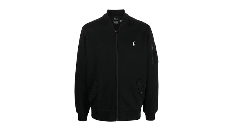Polo Ralph Lauren L/S Double Knit Tech Full Zip Bomber Jacket Black