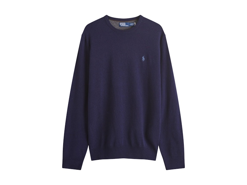 Polo Ralph Lauren Lambswool Crew Knit Hunter Navy