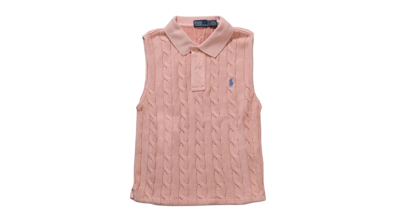 Polo Ralph Lauren Logo Sleeveless Sweater Pink Sand