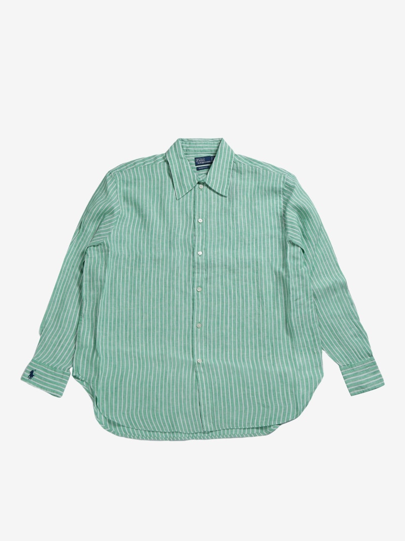 Polo Ralph Lauren Long Sleeve Button Front Shirt Agreen White