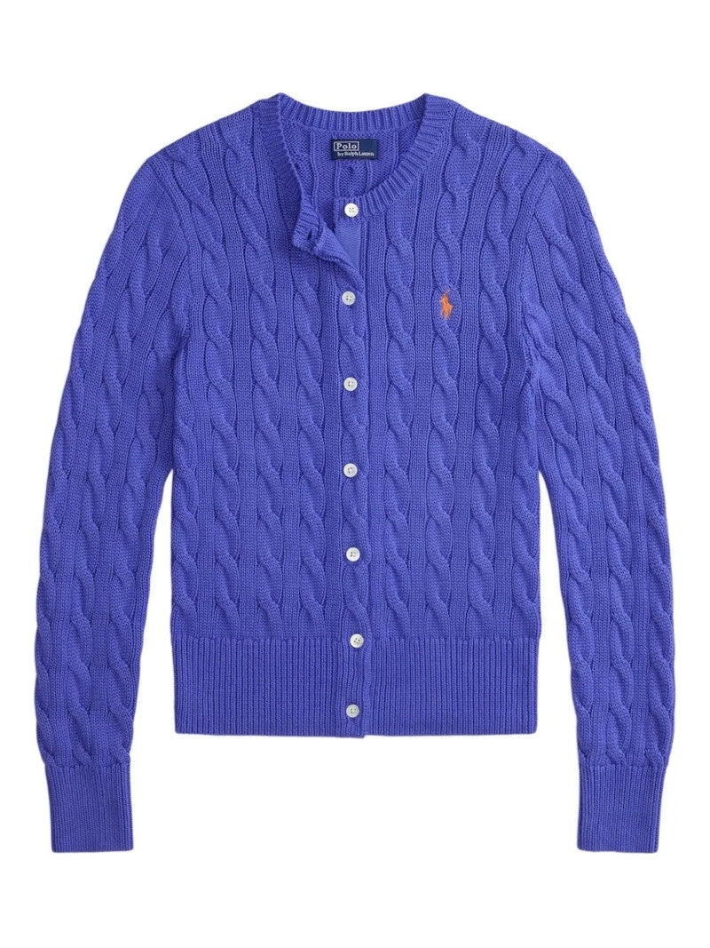 Polo Ralph Lauren Long Sleeve Cardigan Yamaid Stone Blue