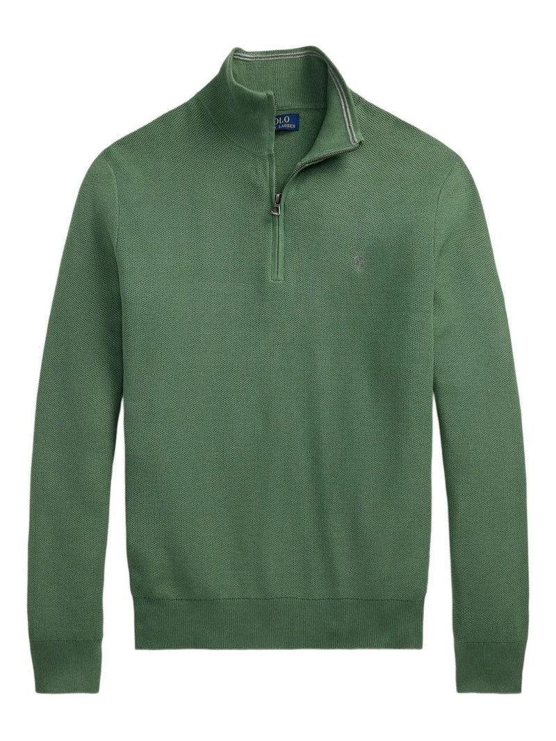 Polo Ralph Lauren Long Sleeve Cotton 1/2 Zip Sweater Pullover Fatigue