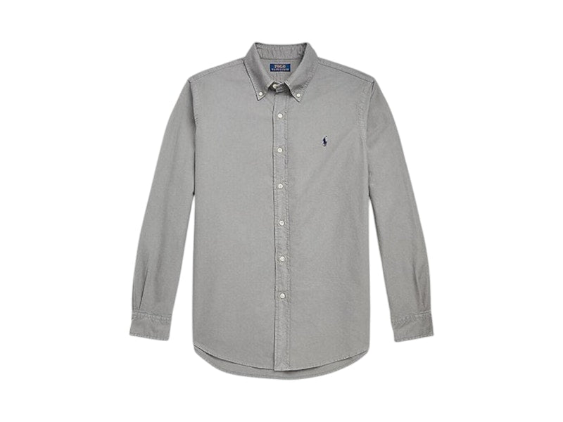 Polo Ralph Lauren Long-Sleeve Garment-Dyed Oxford Sport Shirt Perfect Grey