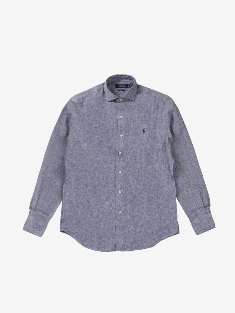 Polo Ralph Lauren Long-Sleeve Linen Sport W/ Estate Collar Shirt White