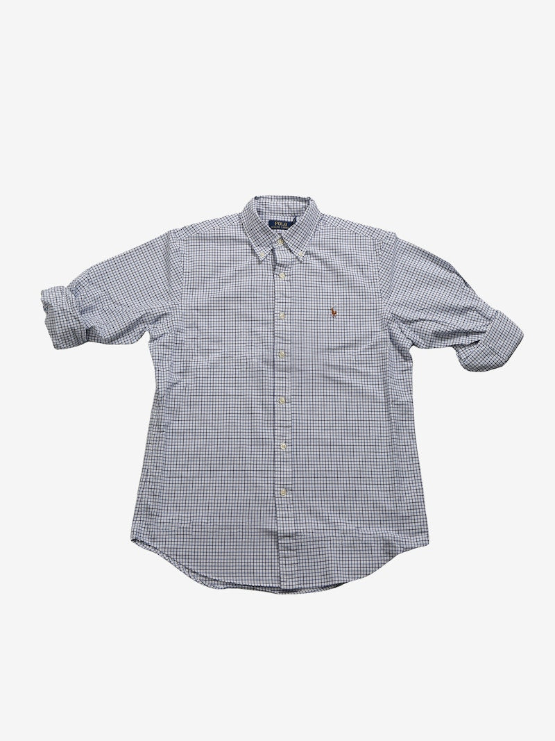 Polo Ralph Lauren Long Sleeve Plaid Classic Fit Sport Shirt Blue