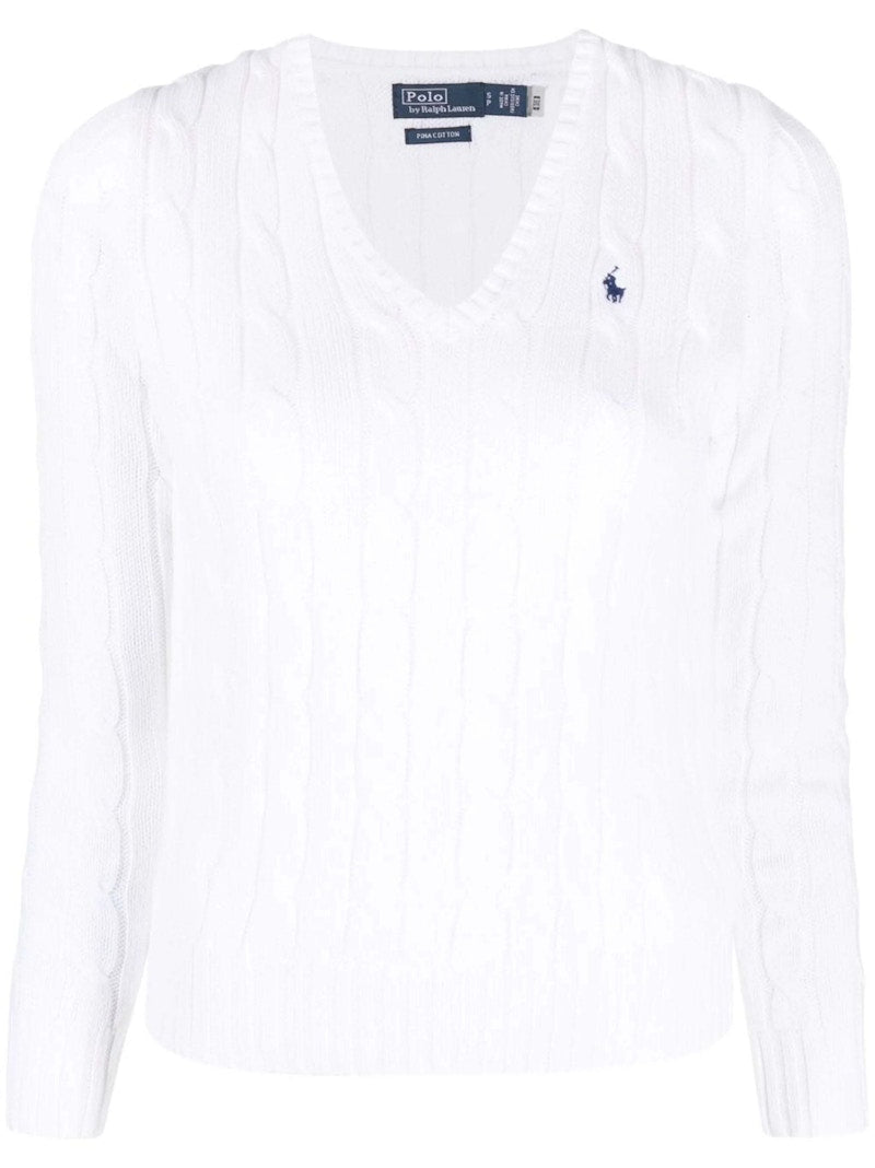 Polo Ralph Lauren Pima Cotton Julianna LS Pullover White