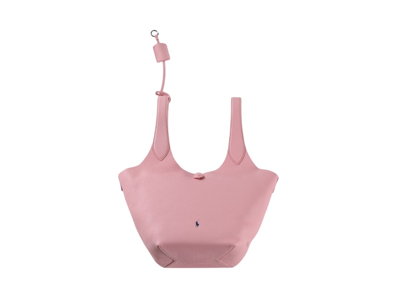 Polo Ralph Lauren Shiny Drum Pebble Medium Bag Cotton Candy