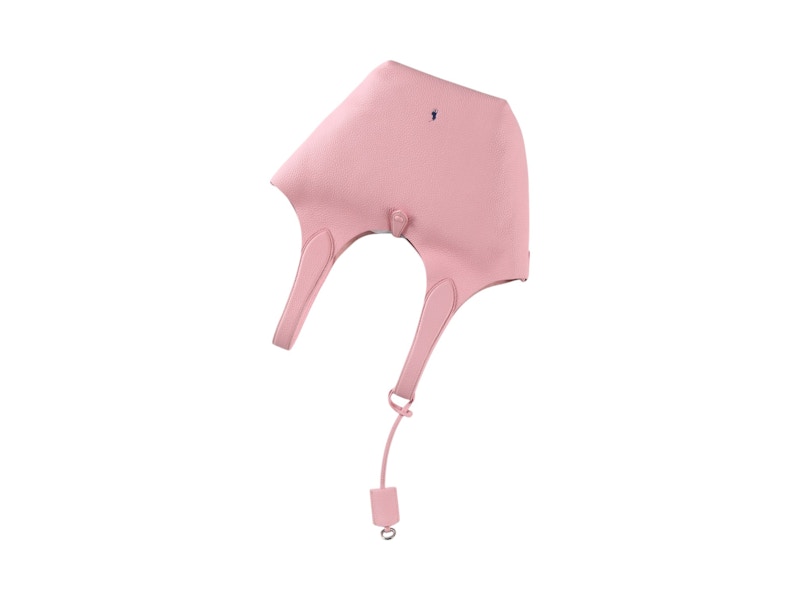 Polo Ralph Lauren Shiny Drum Pebble Medium Bag Cotton Candy