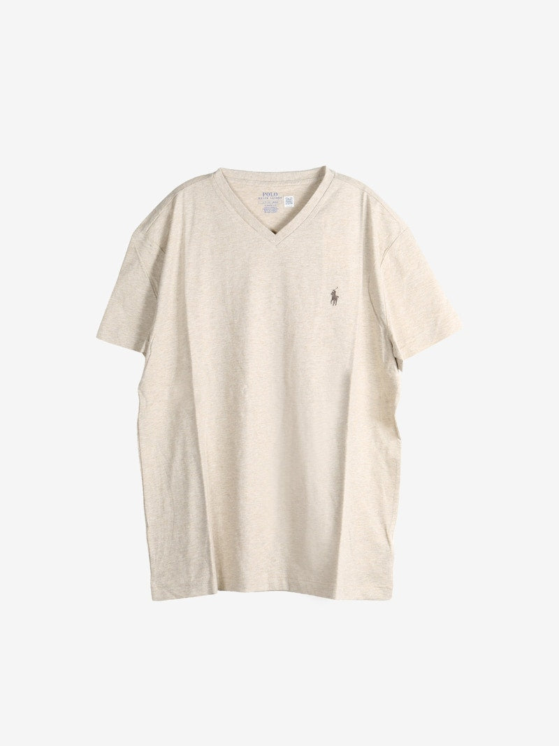 Polo Ralph Lauren Short-Sleeve Jersey Knit V-Neck T-shirt Expedition Dune Heather