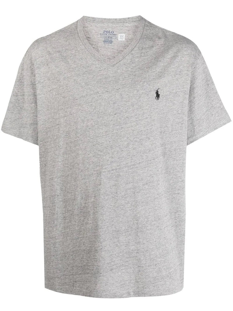 Polo Ralph Lauren Short Sleeve V-Neck Classic Fit T-shirt Dark Vintage Heather