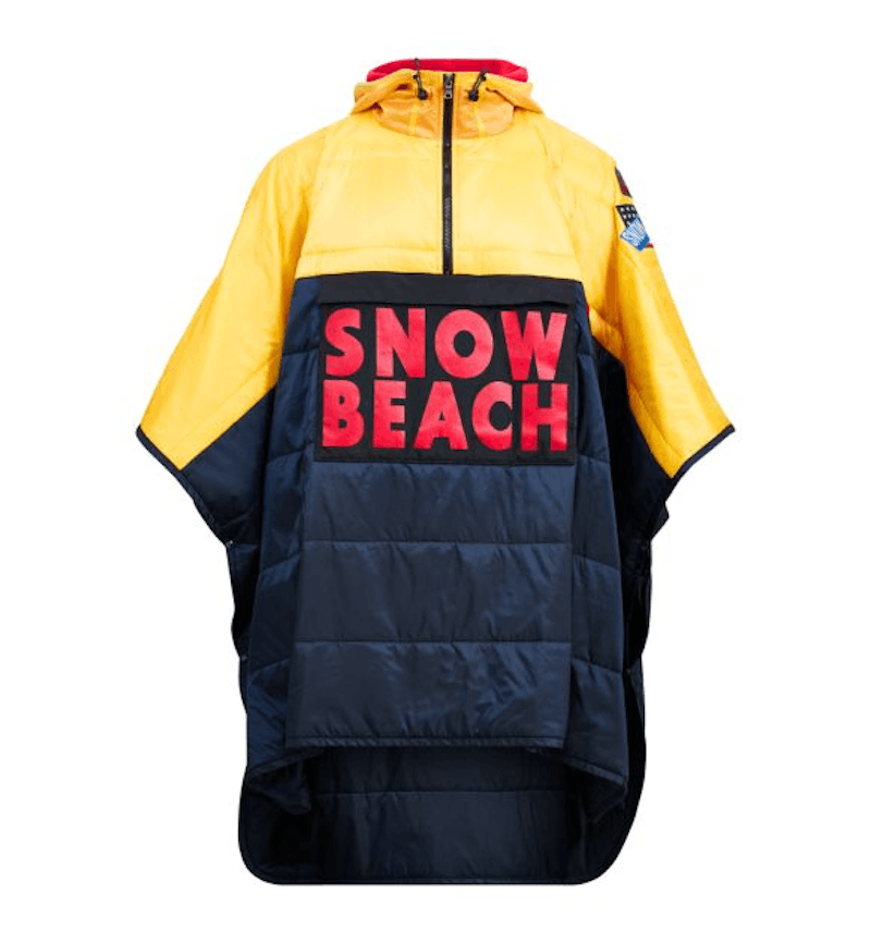 Polo Ralph Lauren Snow Beach Poncho Deep Water/Chrome Yellow